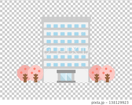 ビル マンション 桜 建物 イラスト ビル マンション 桜 建物 イラスト 138129923