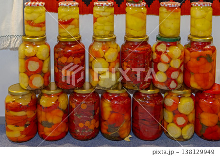 Pickled Fermented Peppers Jars Pickled Fermented Peppers Jars 138129949