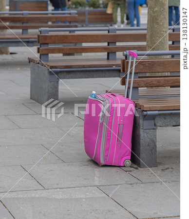 Broken Zipper Pink Suitcase Broken Zipper Pink Suitcase 138130147