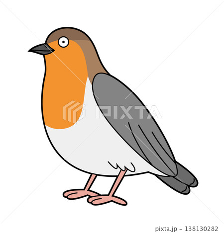 Cute cartoon vector illustration of a forest bird isolated on white background Cute cartoon vector illustration of a forest bird isolated on white background 138130282