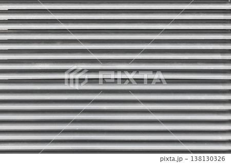 Close-up of horizontal metal shutters, background photo Close-up of horizontal metal shutters, background photo 138130326