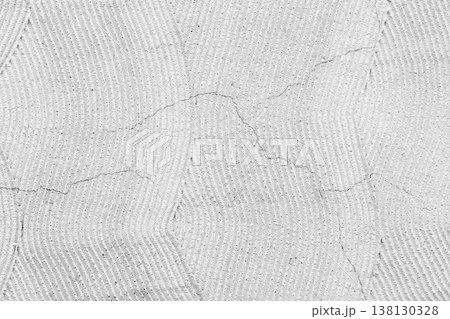 High-contrast white plaster wall with wavy stucco pattern 138130328