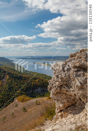Volga River view from hills in central Russia Volga River view from hills in central Russia 138130540