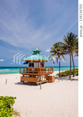 Lifeguard tower on Sunny Isles Miami Beach Lifeguard tower on Sunny Isles Miami Beach 138130705