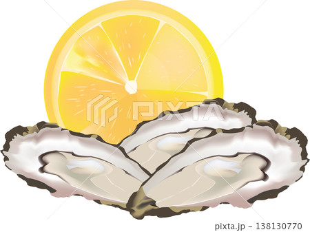 open oysters with lemon 138130770