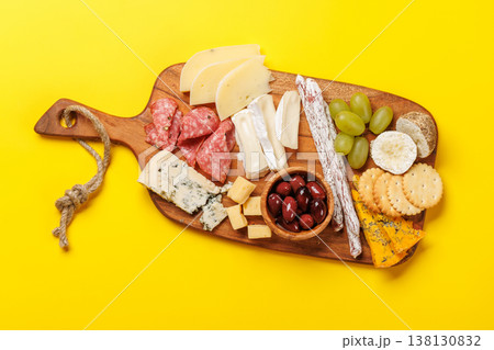 Antipasto platter with cheese and meats Antipasto platter with cheese and meats 138130832