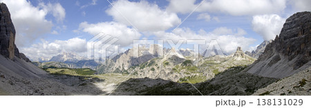 panoramic view of the Sexten Dolomites panoramic view of the Sexten Dolomites 138131029