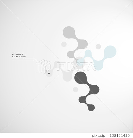 Connected forms elegant background for digital Interfaces. Vector illustration 138131430