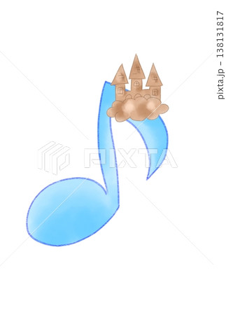 お城の付いた音符 138131817