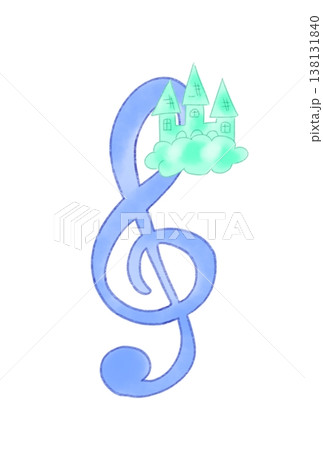 お城の付いた音符 お城の付いた音符 138131840