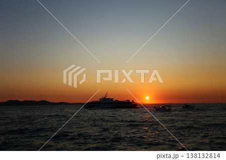 Sunset in Zadar Croatia Over Adriatic Sea Sunset in Zadar Croatia Over Adriatic Sea 138132814