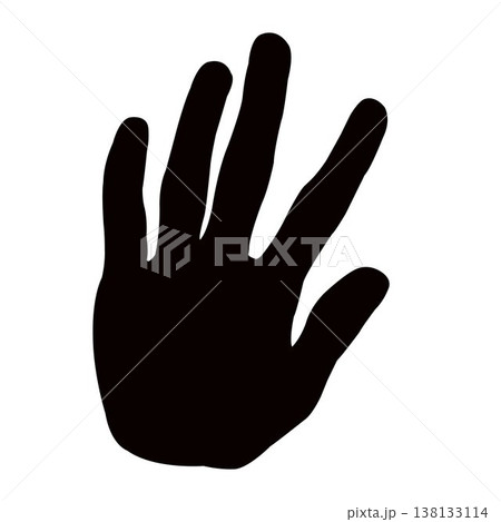 a hand silhouette vector 138133114