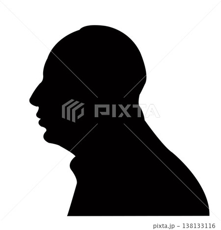 a man head silhouette vector a man head silhouette vector 138133116