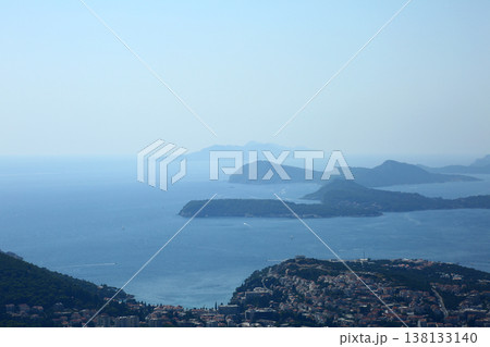 Dubrovnik Old Town Coastal View in Croatia 138133140