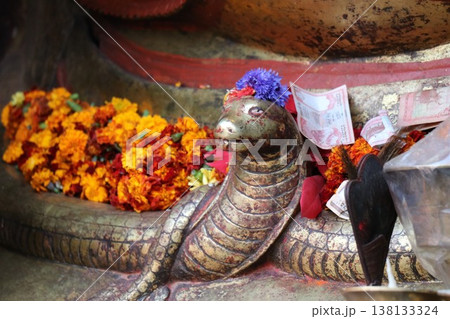 南アジアのネパール世界文化遺産カトマンドゥ盆地、ダルバール広場 138133324