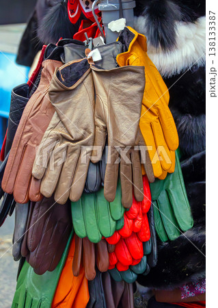 Leather gloves on winter market Leather gloves on winter market 138133387