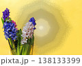 Creative easter floral design with colorful abstract background. 138133399
