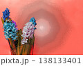 Creative easter floral design with colorful abstract background. 138133401