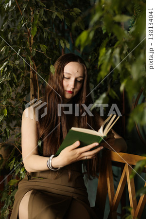 Artist immersed in natural surroundings for inspiration 138134041
