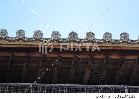 広島城 天守閣 屋根瓦 広島城 天守閣 屋根瓦 138134135