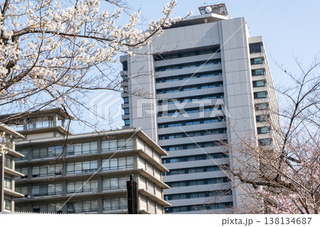 桜咲くビル街の都市風景 桜咲くビル街の都市風景 138134687