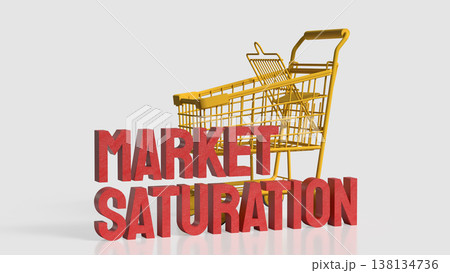 Market Saturation Retail Competition and Consumer Demand Concept 3d render. Market Saturation Retail Competition and Consumer Demand Concept 3d render. 138134736