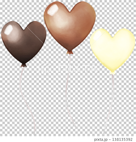 Heart-shaped balloons, Valentine's Day theme 138135392