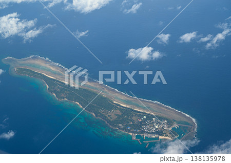 空から見る沖縄の離島 久高島 航空写真 空から見る沖縄の離島 久高島 航空写真 138135978
