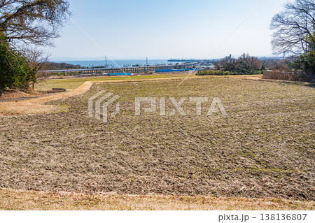 滋賀県湖西地方の棚田風景　滋賀県大津市北小松 138136807