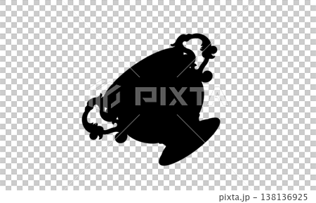コップ座のコップのシルエットイラスト 138136925