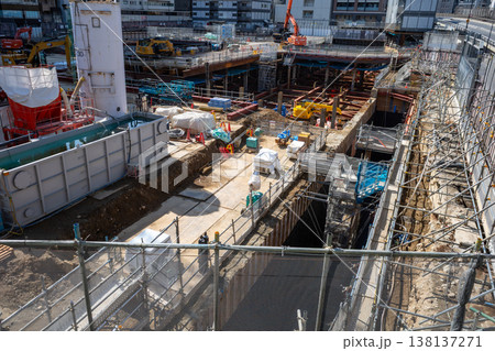 大規模建設現場の風景 再開発中の池袋 2026.02 b-1 大規模建設現場の風景 再開発中の池袋 2026.02 b-1 138137271