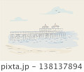 Malibu Pier Minimal Line Illustration, Los Angeles 138137894