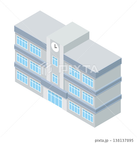 中学校・高校の建物イラスト 中学校・高校の建物イラスト 138137895