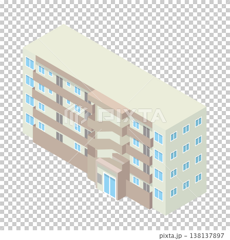 Apartment building illustration 138137897
