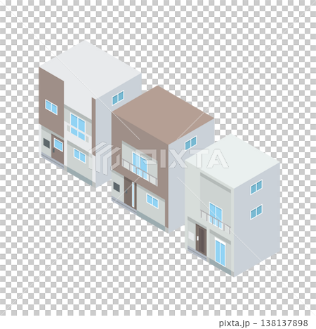 一軒家の住宅イラスト 138137898