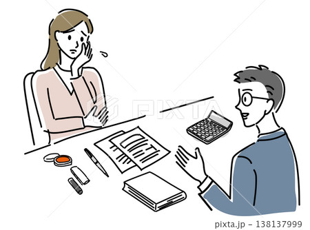 相続や契約などについて専門家に相談する女性 138137999