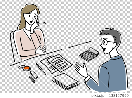 相続や契約などについて専門家に相談する女性 138137999