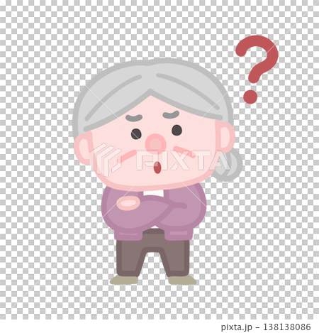 A set of simple and cute illustrations of elderly women. A set of simple and cute illustrations of elderly women. 138138086