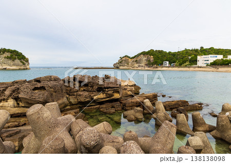 円月島周辺の海岸　（和歌山県白浜町） 138138098