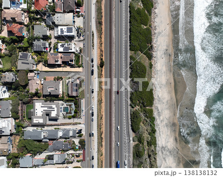 Aerial drone photo of Cardiff, West Coast of California, Encinitas, United States of America Aerial drone photo of Cardiff, West Coast of California, Encinitas, United States of America 138138132
