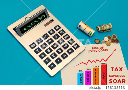 Counting living costs with calculator Counting living costs with calculator 138138518