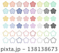 七宝柄の16色の桜 138138673