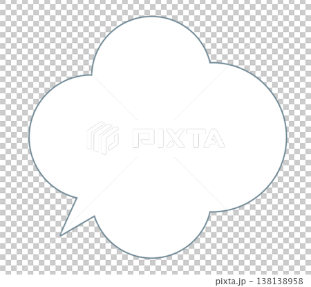 Simple line art design of a speech bubble Simple line art design of a speech bubble 138138958