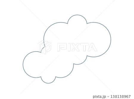 シンプルな雲の線画アイコン シンプルな雲の線画アイコン 138138967