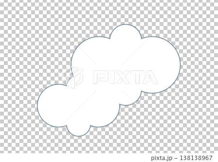 シンプルな雲の線画アイコン シンプルな雲の線画アイコン 138138967