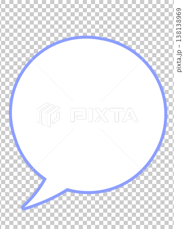 Simple line art icon of a speech bubble Simple line art icon of a speech bubble 138138969