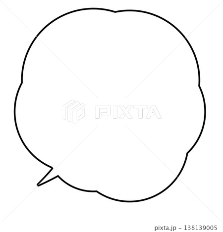 吹き出しの線画イラスト素材 吹き出しの線画イラスト素材 138139005