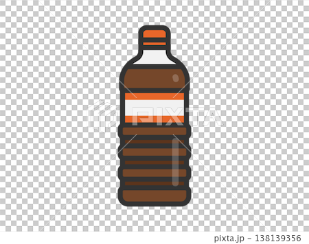 麺つゆボトルのアイコン(線画カラー)のイラスト 麺つゆボトルのアイコン(線画カラー)のイラスト 138139356