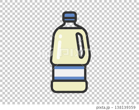 食用油瓶圖示插圖（線條畫，彩色） 138139359