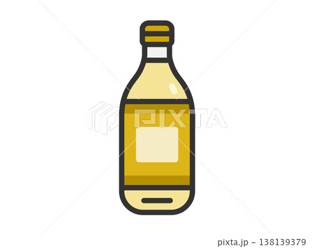 酢のボトルのアイコン（線画カラー）のイラスト 138139379